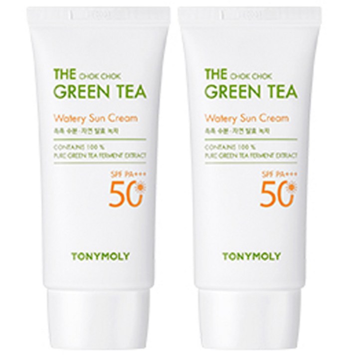 토니모리 더 촉촉 그린티 수분 선크림 SPF50+ PA+++, 50ml, 2개