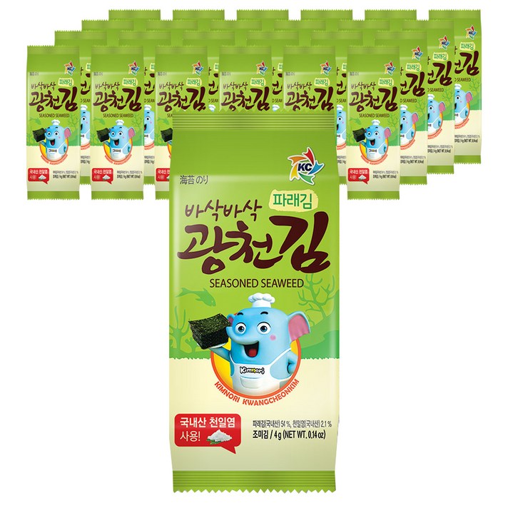 광천김 바삭바삭 파래도시락김, 4g, 48개