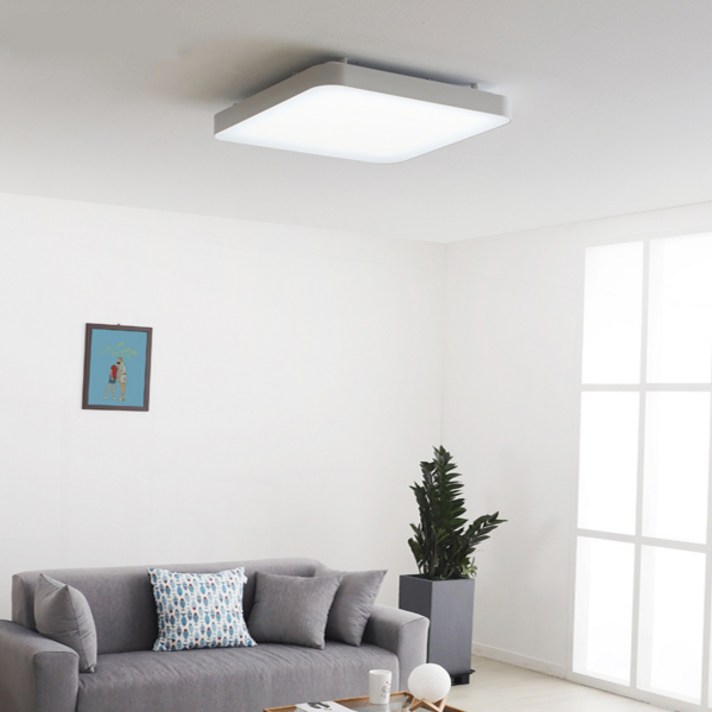 LIGHTING EVER LED 심플 방등 50W, 화이트