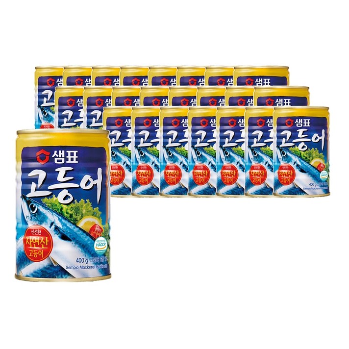샘표 원터치 고등어 통조림, 400g, 24개