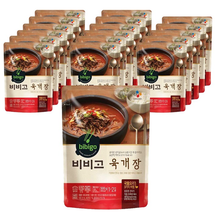 비비고 육개장, 500g, 18개