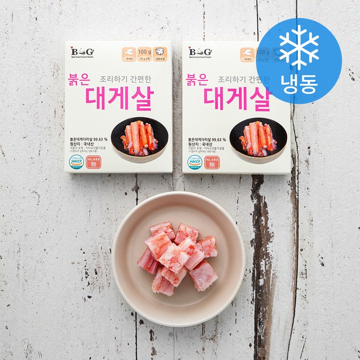 B&G 조리하기 간편한 붉은 대게살 (냉동), 100g, 2개