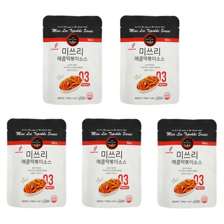 미쓰리 떡볶이 소스 03 매콤한맛, 100g, 5개