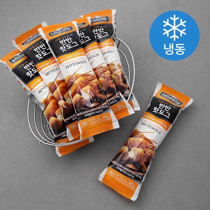 쟌슨빌 반반 핫도그 (냉동), 80g, 7팩