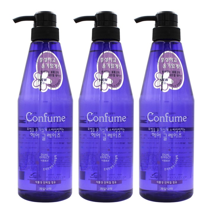 과일나라 컨퓸 헤어 글레이즈, 600ml, 3개