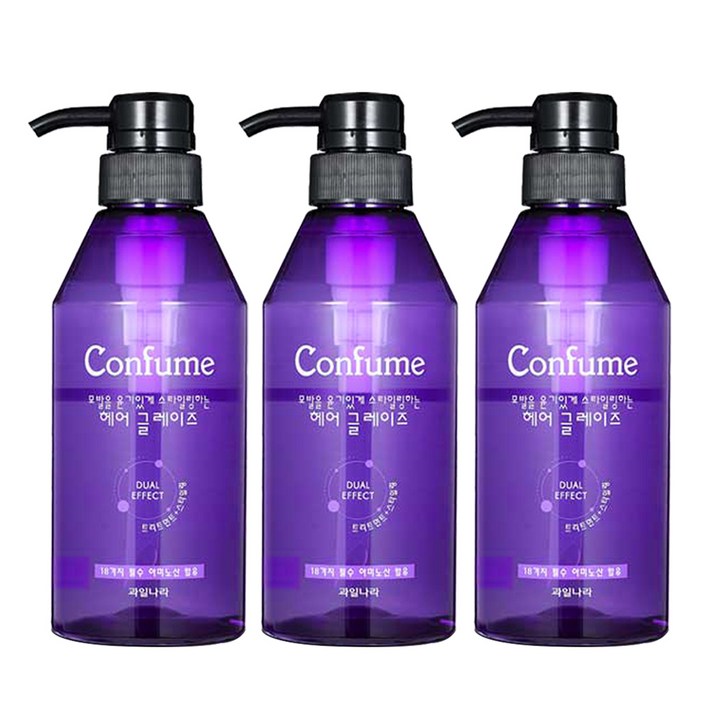 과일나라 컨퓸 헤어 글레이즈 컬크림, 400ml, 3개