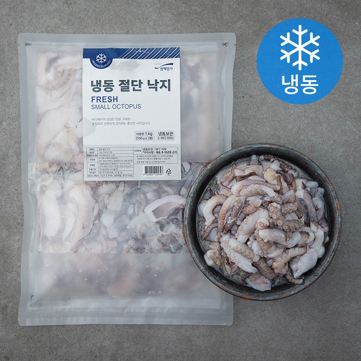 청해명가 베트남산 냉동 절단 낙지 (냉동), 500g, 2개