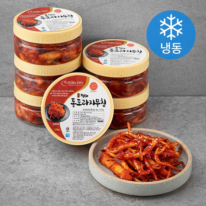 요리앤조리 청아 통도라지무침 (냉동), 100g, 6개