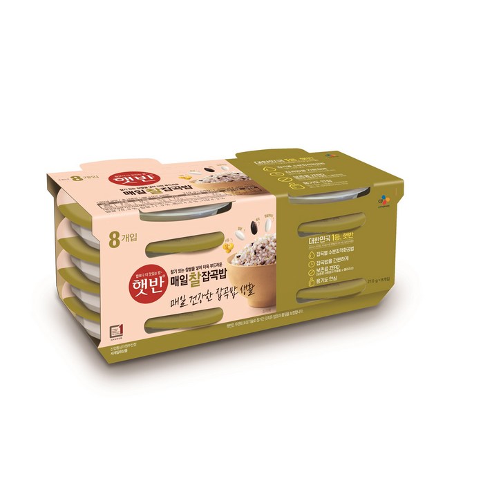 햇반매일찰잡곡밥, 210g, 8개