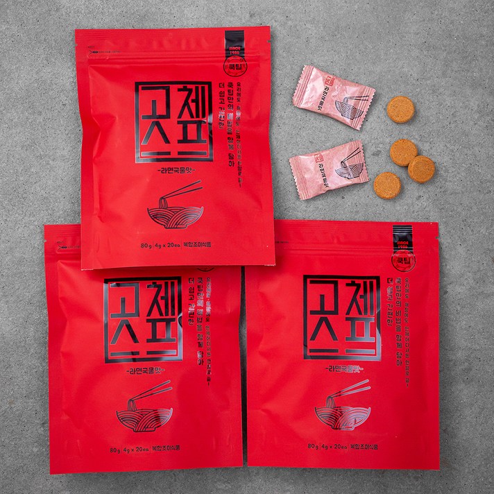주일 고체스프 라면국물맛, 80g, 3봉