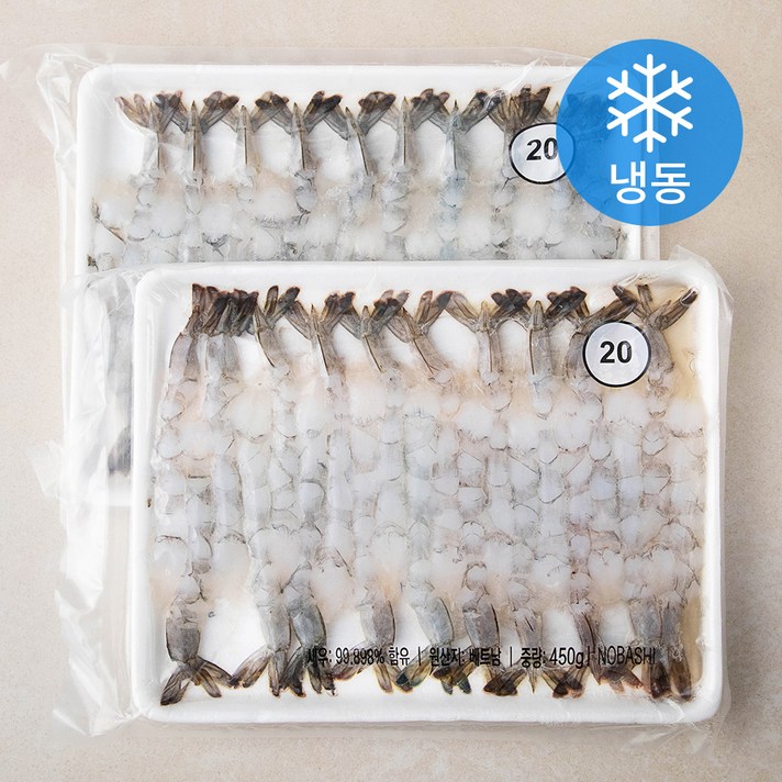 흰다리 새우살 20미 (냉동), 450g, 2개