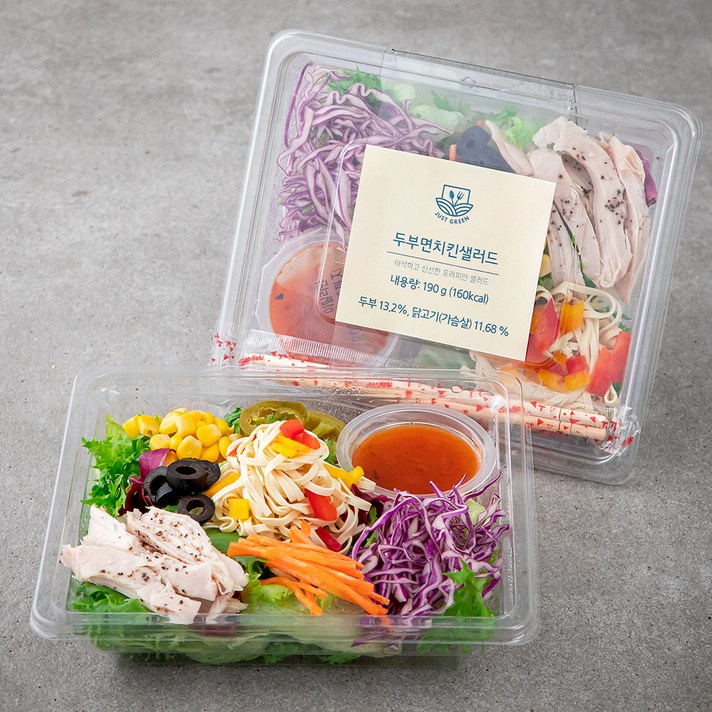 네떼 두부면 치킨 샐러드, 190g, 2입