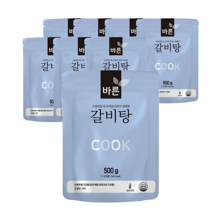 바른 갈비탕, 500g, 8개