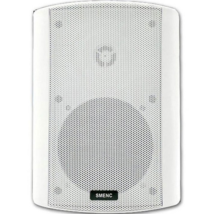 SMENC 벽걸이 방수 실내외 겸용 120W 스피커 화이트, SM-502