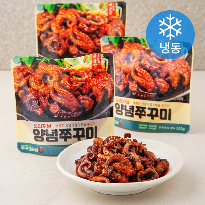 쭈꾸미도사 양념쭈꾸미 (냉동), 320g, 3팩