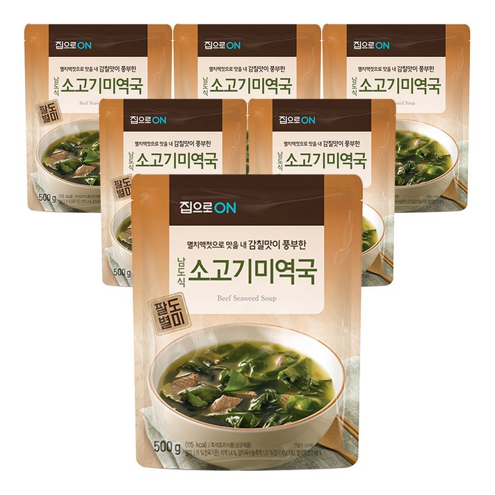 집으로온 남도식 소고기미역국, 500g, 6개