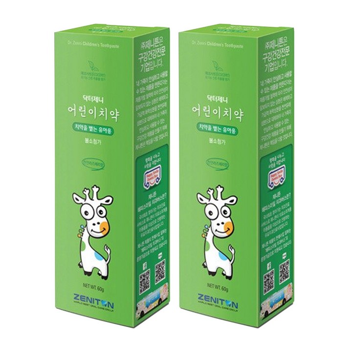 제니튼 닥터제니 어린이 치약, 60g, 2개