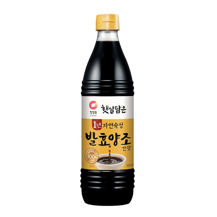 청정원 1년 자연숙성 발효양조간장, 840ml, 1개