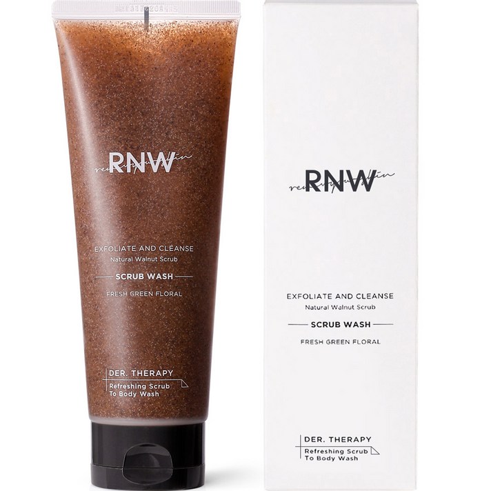 알엔더블유 리프레싱 스크럽 투 올인원 바디워시 슈가 바디스크럽, 230ml, 1개