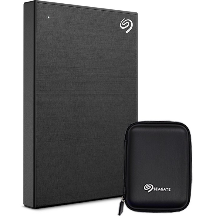 씨게이트 ONE TOUCH 외장하드 + 파우치, 1TB, Black