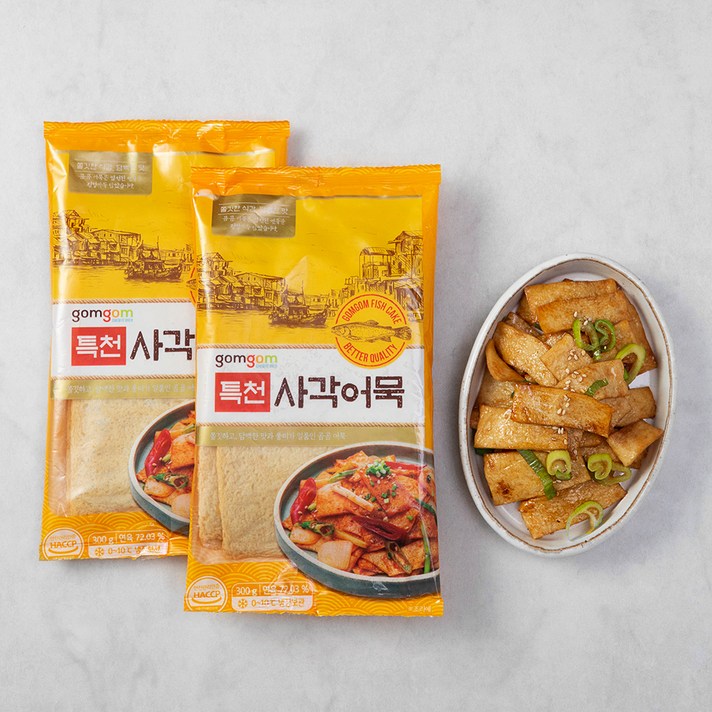 곰곰 특천 사각 어묵 (냉장), 300g, 2개