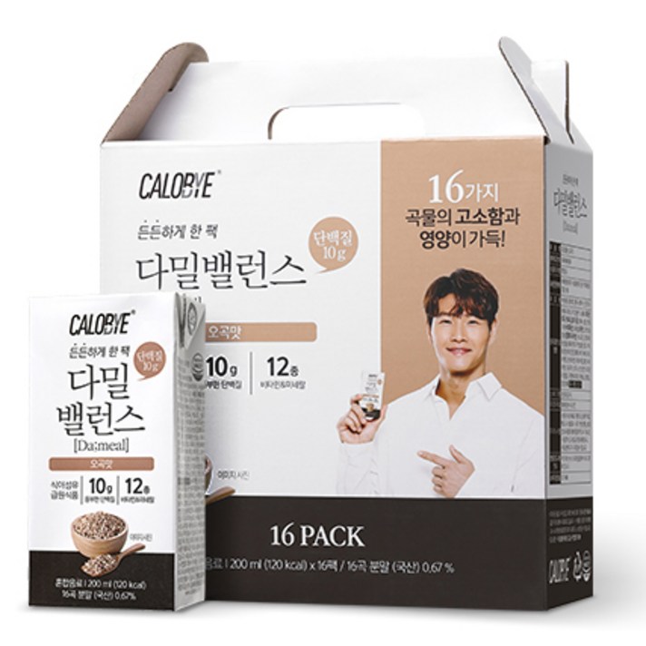 칼로바이 다밀밸런스 오곡맛 식사대용 단백질 쉐이크, 200ml, 16개