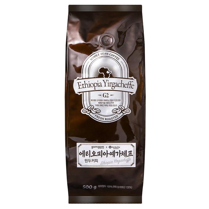 곰곰 에티오피아 예가체프 G2 원두 커피, 1개, 500g