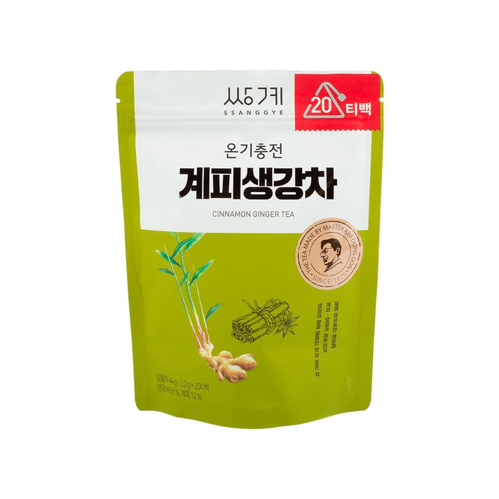 쌍계명차 온기충전 계피생강차, 2.2g, 20개