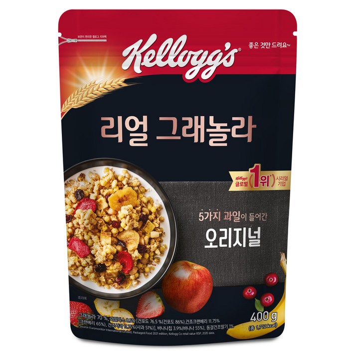 켈로그 리얼 그래놀라 오리지널 시리얼, 400g, 1개