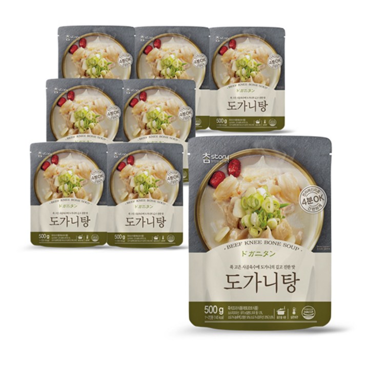 참스토리 도가니탕, 500g, 8개