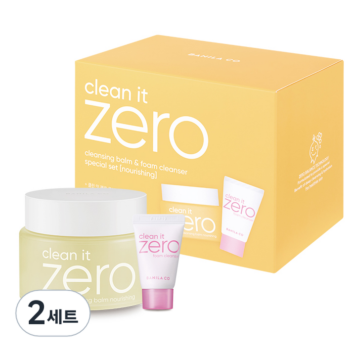바닐라코 클린 잇 제로 클렌징 밤 너리싱 100ml + 클렌징 폼 30ml 세트 2종, 2세트