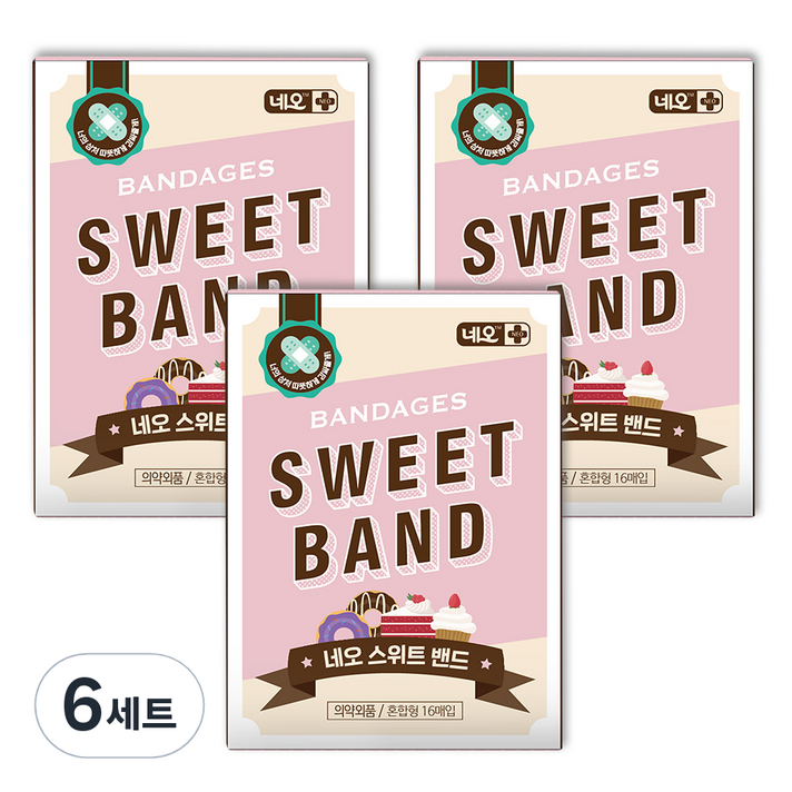 네오 스위트 키즈밴드 혼합 랜덤발송, 6세트