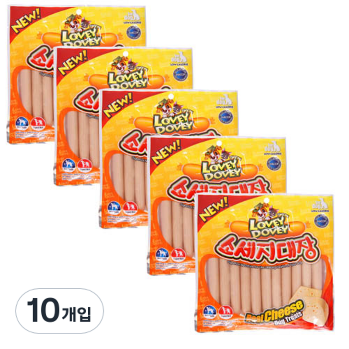 러비더비 강아지 소세지대장 간식 11p, 닭고기 + 치즈 혼합맛, 165g, 10개입