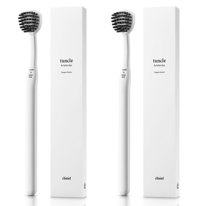 크리니엘 텅클 브러쉬 혀클리너 브라이트 화이트, 19g, 2개입