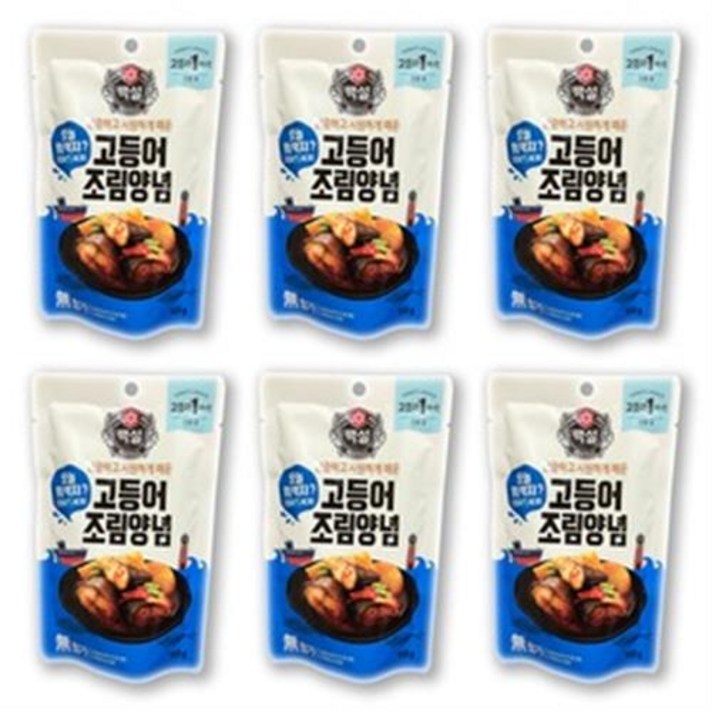 CJ백설 고등어조림 양념 x 6개 즉석요리/소스/반찬 조림류