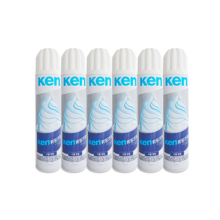 KEN 스프레이 휘핑크림_500g x 6개