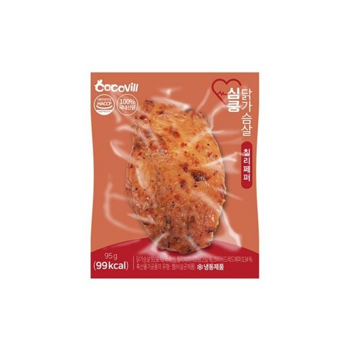 꼬꼬빌 심쿵닭 칠리페퍼 닭가슴살 99g 10팩, 심쿵닭 칠리페퍼 99g 10팩
