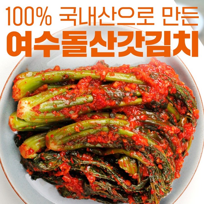 산지직송 100% 국산 재료 전라도 여수 돌산 갓김치 국내산 별미 김치 무침 3kg 5kg