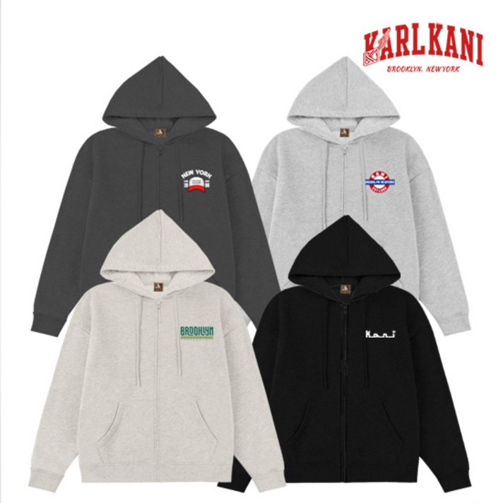 칼카니 남녀공용 특양면 후드집업 4종 M-2XL