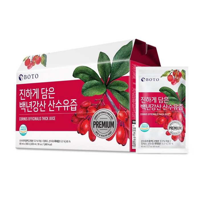 보뚜 진하게 담은 백년강산 산수유즙, 진하게 담은 백년강산 산수유즙 1박스