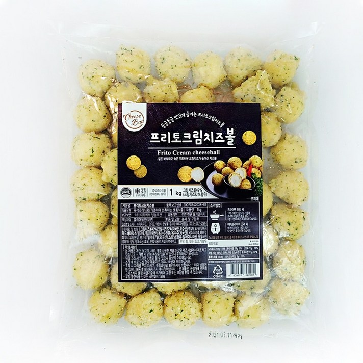 푸드드림 이지푸드 프리토크림치즈볼1kg, 1kg, 1팩