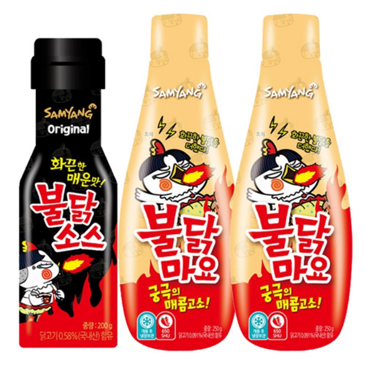 삼양 불닭소스 200g 1개 + 불닭마요소스 250g 2개