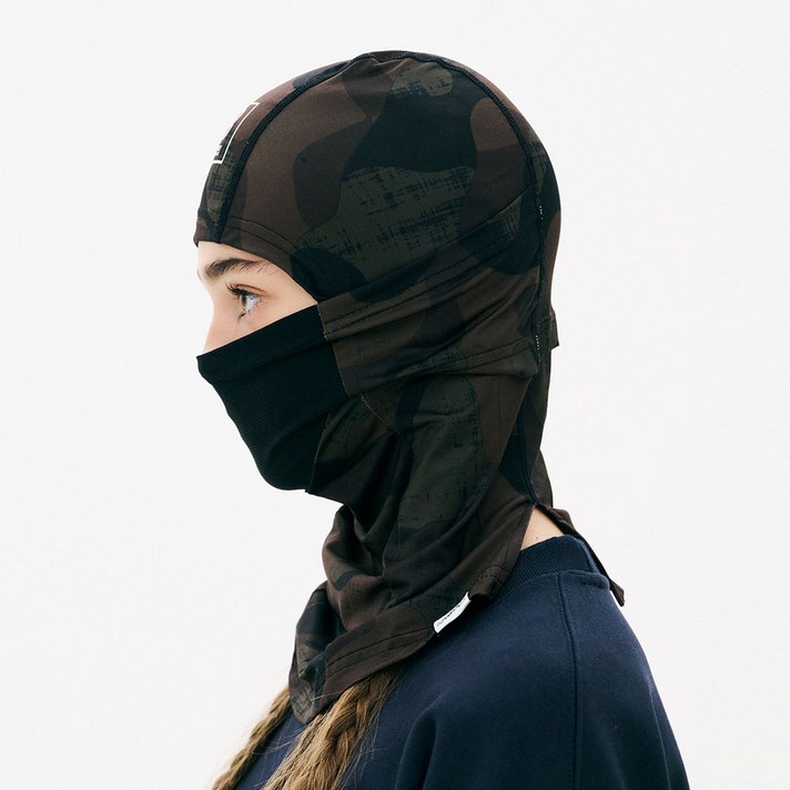 비에스래빗 2324 BSRABBIT SQUARE LOGO SOFT MESH MASK BALACLAVA DARK CAMO 바라클라바, 1호