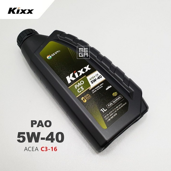 GS KIXX PAO C3 5W40 합성엔진오일 1L, 1개, PAO C3 5W40 1L