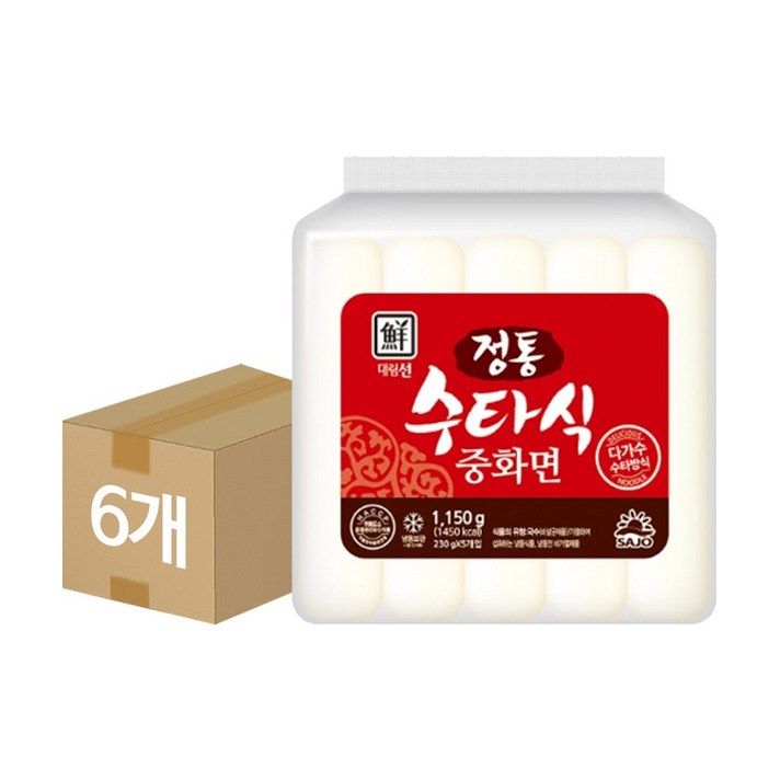 대림선 사조 정통 수타식 중화면 1.15kg 6개, 단품