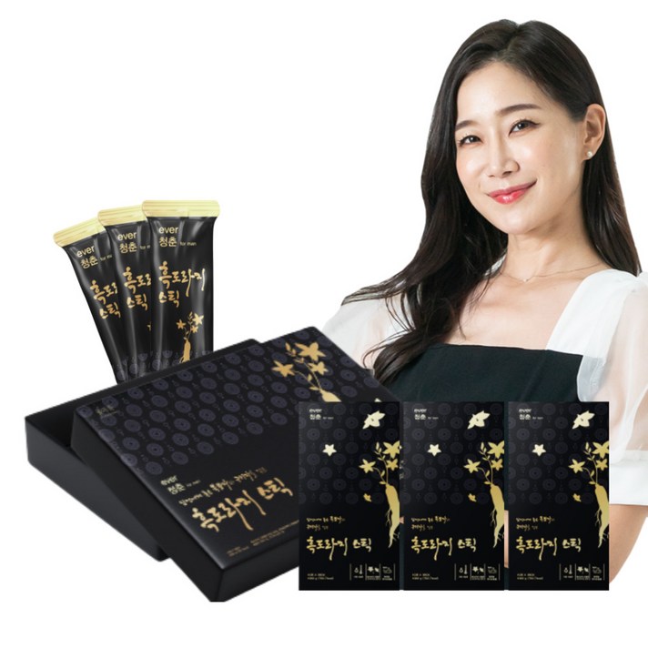 에버청춘 흑도라지청 스틱 구증구포 흑도라지 흑마늘 복분자 구기자 오미자의 환상궁합 30팩, 에버청춘 흑도라지스틱30포(1박스)