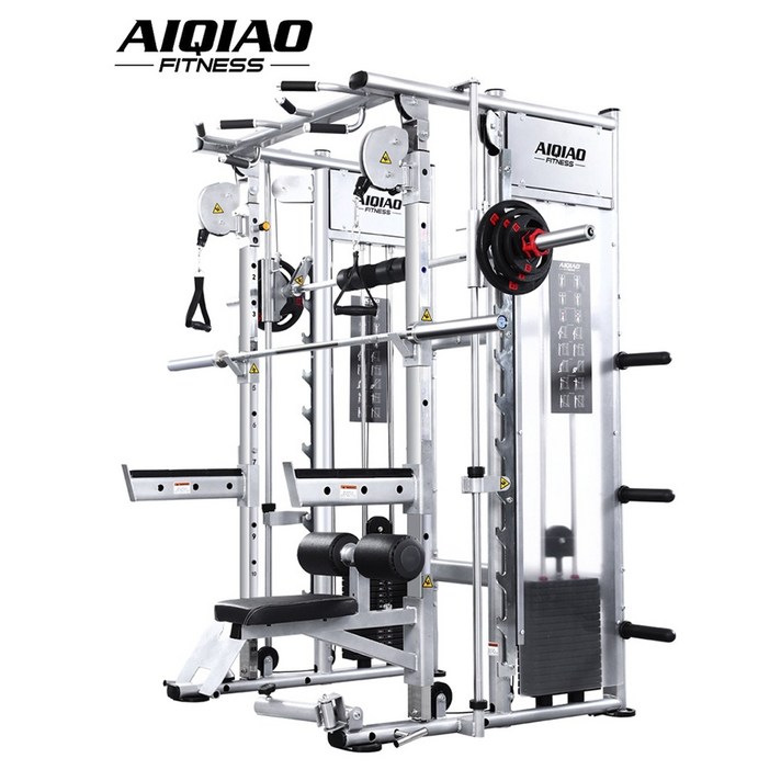 스미스 머신 smith machine 상업용 버드 스쿼트 벤치 프레스 종합 훈련 다기능, 종합 훈련 장치 2.2m 폴 60kg 필름 패키지