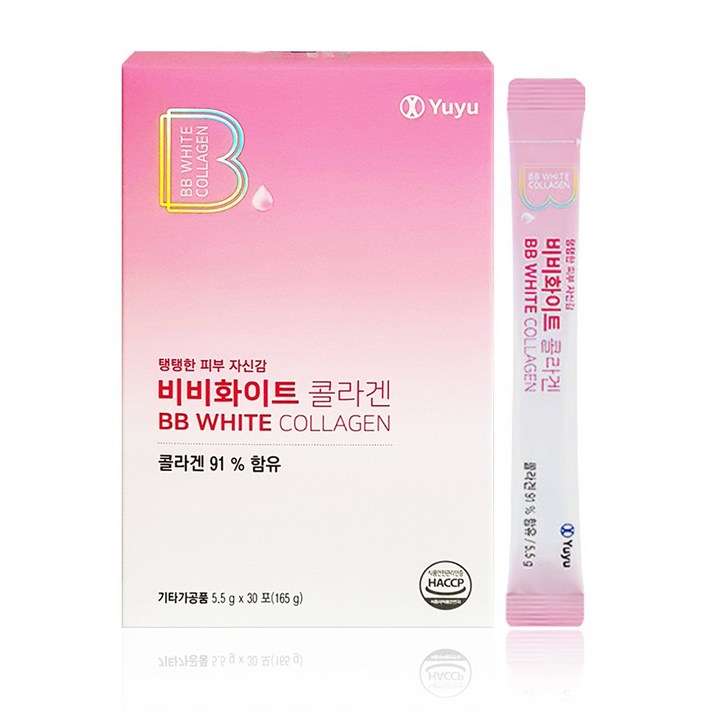 뷰티푸드 유유제약 비비화이트 콜라겐 30포, 5.5g, 1박스