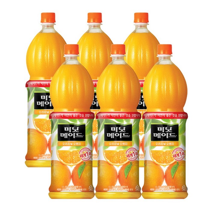 미닛메이드 오리지널 오렌지주스100 1.5L x 6펫, 6개