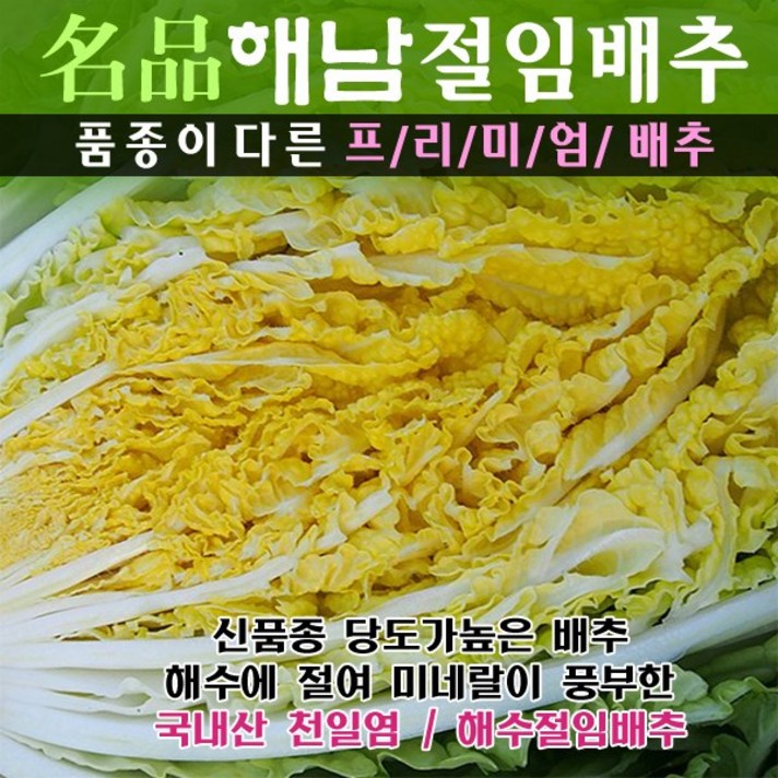 (해남산지직송) 명품해남절임배추 20kg (국산천일염 프리미엄품종 30년배추농사), (f)해남절임배추-(토요일)도착